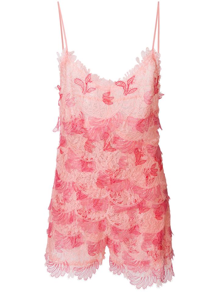 Ermanno Scervino Lace Romper - Pink & Purple