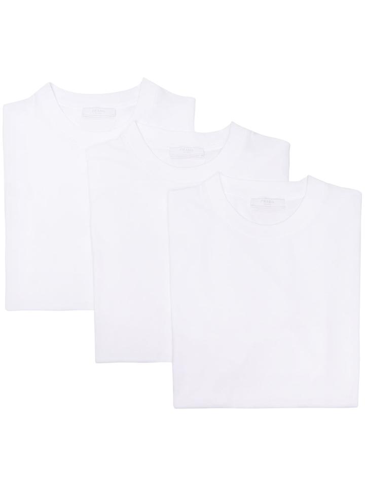 Prada White 3-pack Jersey T-shirts