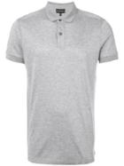 Emporio Armani - Polo Shirt With Logo Collar - Men - Cotton/lyocell - S, Grey, Cotton/lyocell