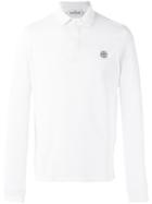 Stone Island - Long-sleeve Polo Shirt - Men - Cotton/spandex/elastane - Xxl, White, Cotton/spandex/elastane