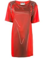 Moschino Trompe-l'ail Backpack Dress, Women's, Size: 38, Red, Rayon/acetate/other Fibers