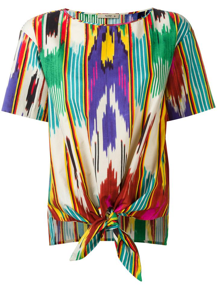 Etro Ethnic Print T-shirt, Women's, Size: 40, Cotton