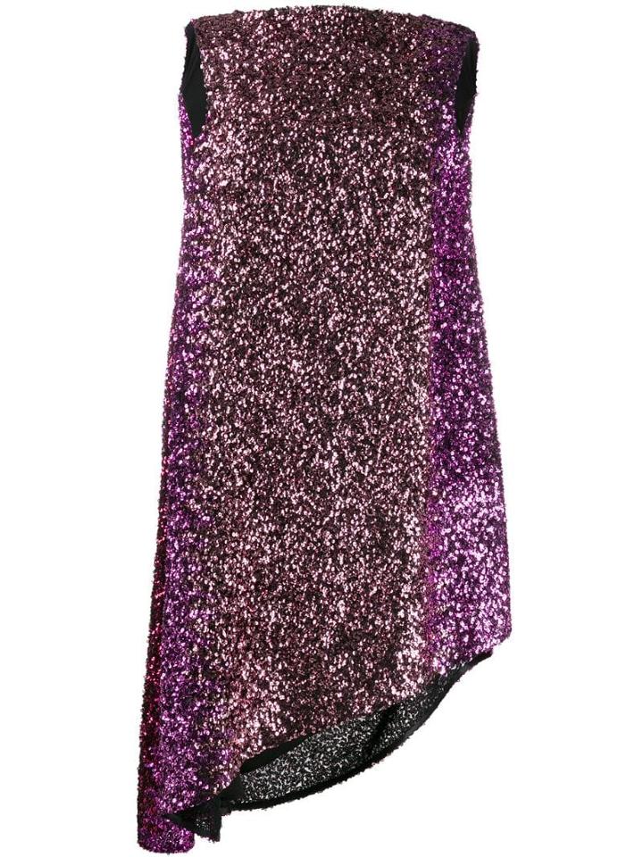 Halpern Cowl Back Cocktail Dress - Pink