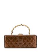 Chanel Pre-owned Quilted Cc Vanity Bag - Brown