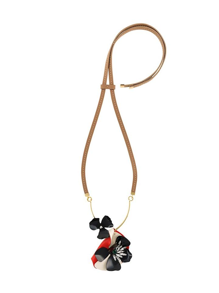 Marni Flower Necklace, Metal