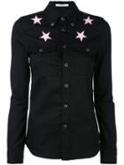 Givenchy - Star Embroidered Shirt - Women - Cotton/polyester/spandex/elastane - 34, Black, Cotton/polyester/spandex/elastane