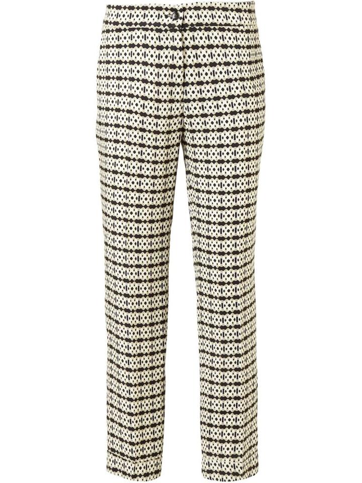 Etro Printed Straight Cropped Trousers