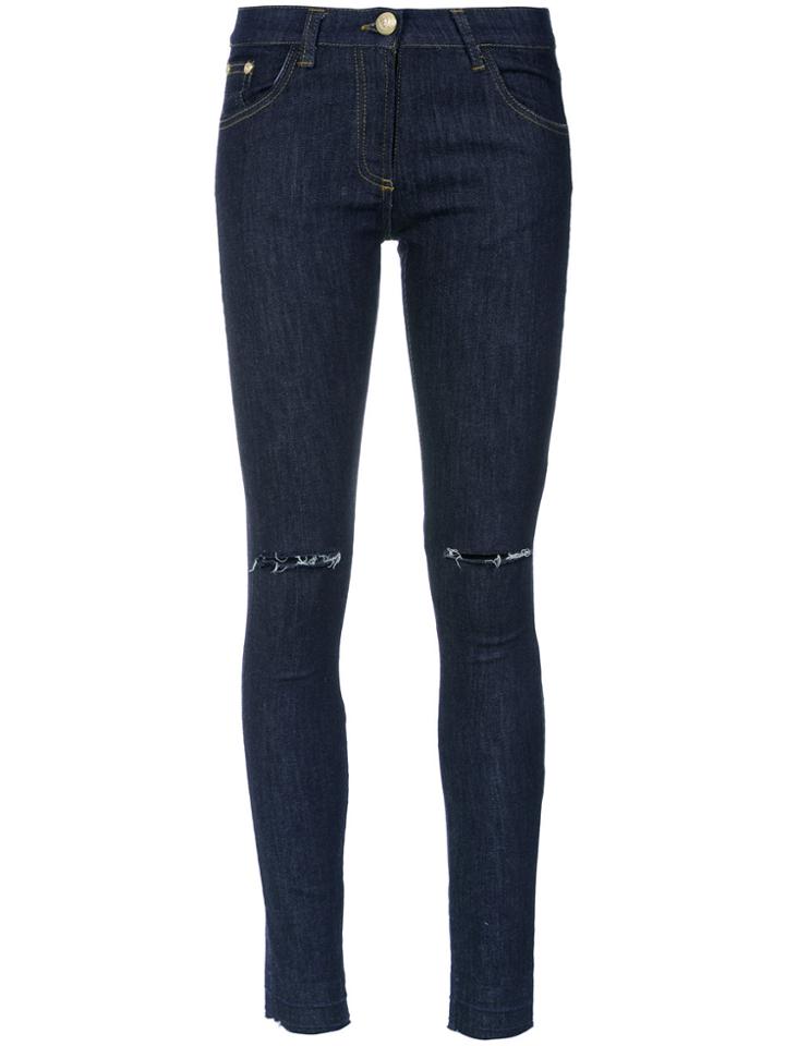 Andrea Bogosian Ripped Knees Skinny Jeans - Blue