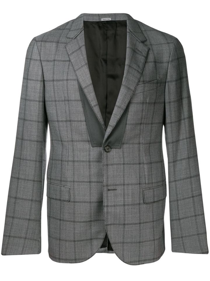 Lanvin Check Formal Blazer - Grey