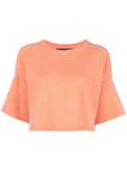 Sally Lapointe Cropped Sleeve Knitted Top - Orange