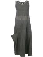Y's Bias Cut Sleeveless Midi Dress - Grey