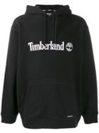Timberland Logo Embroidered Hoodie - Black