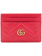 Gucci Gg Logo Cardholder - Red
