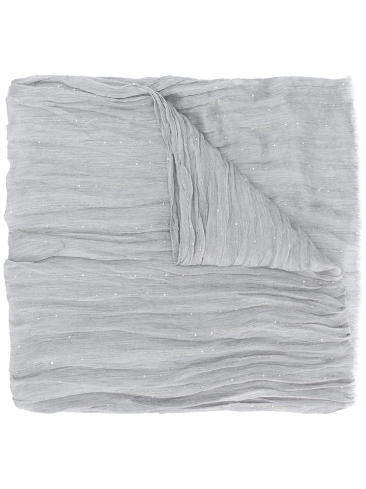 Fabiana Filippi Ruched Scarf - Grey