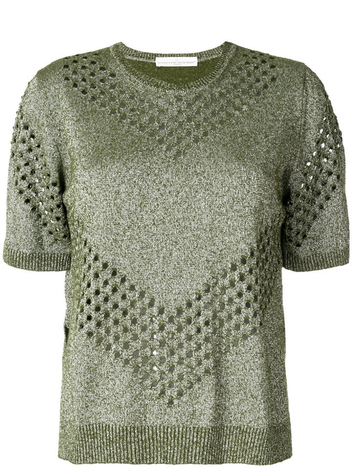 Golden Goose Deluxe Brand Lurex Perforated Top - Green