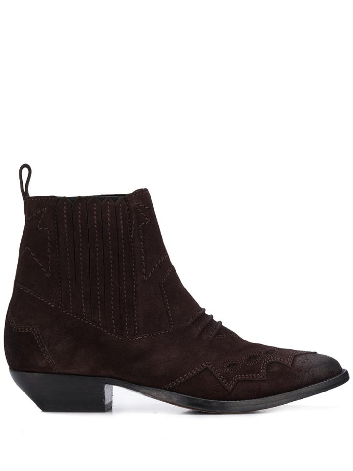 Roseanna Tucson Western Boots - Brown