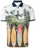 Altea Surfboard Print Polo Shirt - Blue