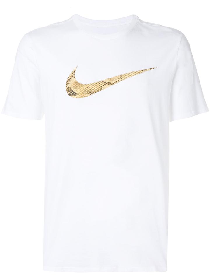 Nike Swoosh Snakeskin Print T-shirt - White