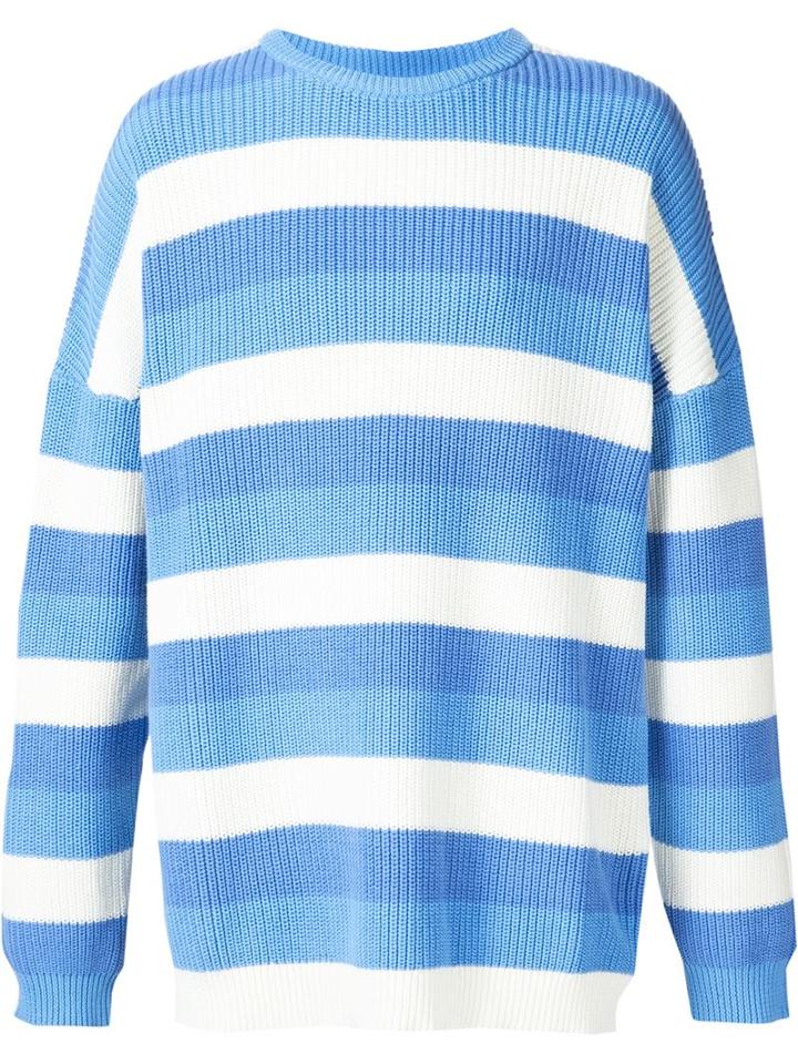 Lou Dalton Ribbed Tonal Striped Oversized Jumper