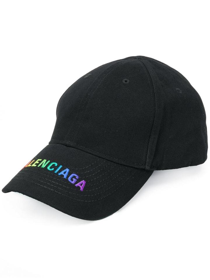 Balenciaga Rainbow Balenciaga Cap - Black