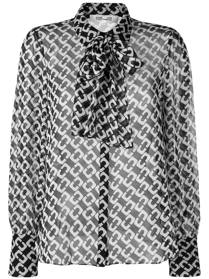 Dvf Diane Von Furstenberg Longsleeved Loose Blouse - Black