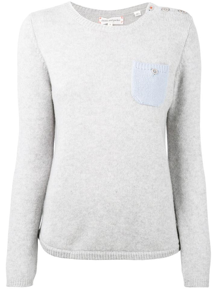Chinti And Parker - One Pocket Sweater - Women - Cashmere - Xs, Grey, Cashmere