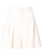 Rebecca Taylor Flared Tailored Shorts - Yellow & Orange