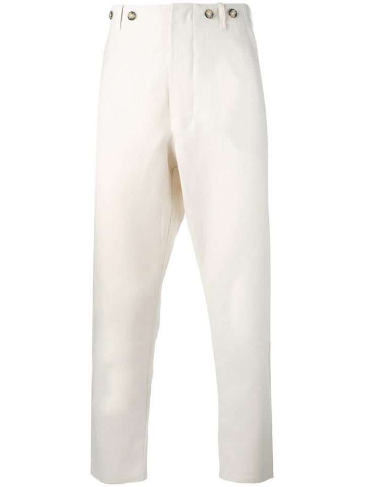 Ermanno Gallamini Slim-fit Trousers, Men's, Size: Small, Nude/neutrals, Linen/flax