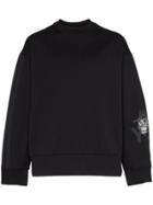 Y-3 Skull Embroidered Boxy Fit Cotton Jumper - Black