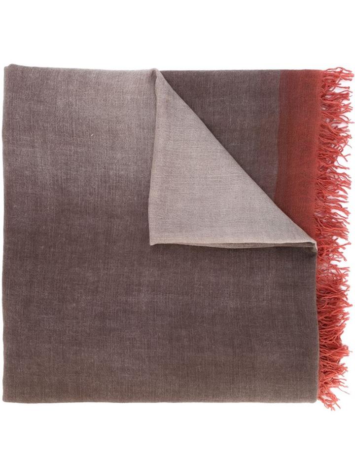 Salvatore Ferragamo Statement Scarf, Women's, Grey, Wool