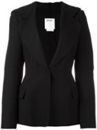 Dkny Hooded Blazer, Women's, Size: 6, Black, Wool/spandex/elastane/polyester