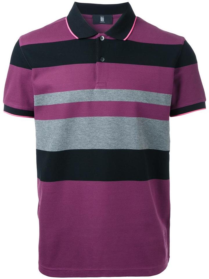 Kent & Curwen Striped Polo Shirt, Men's, Size: Xxl, Pink/purple, Cotton