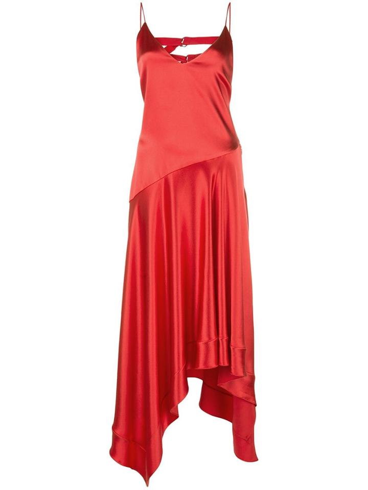 Fleur Du Mal Handkerchief Midi Dress - Red