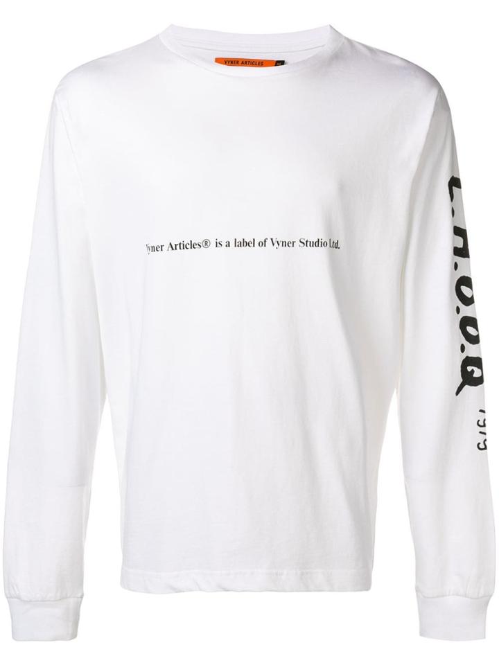 Vyner Articles Printed Long-sleeve T-shirt - White