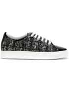 Lanvin Textured Lace-up Sneakers - Black