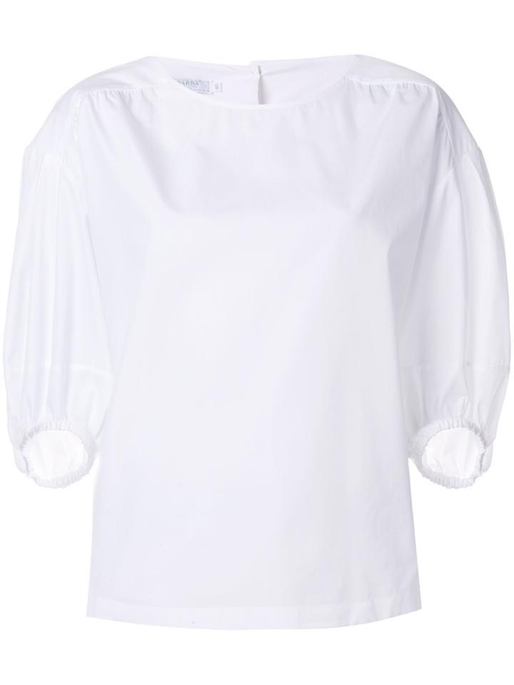 Barba Puff Sleeve Blouse - White