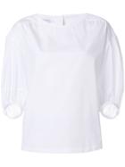 Barba Puff Sleeve Blouse - White