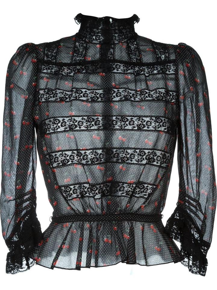 Marc By Marc Jacobs Cherry Print Blouse