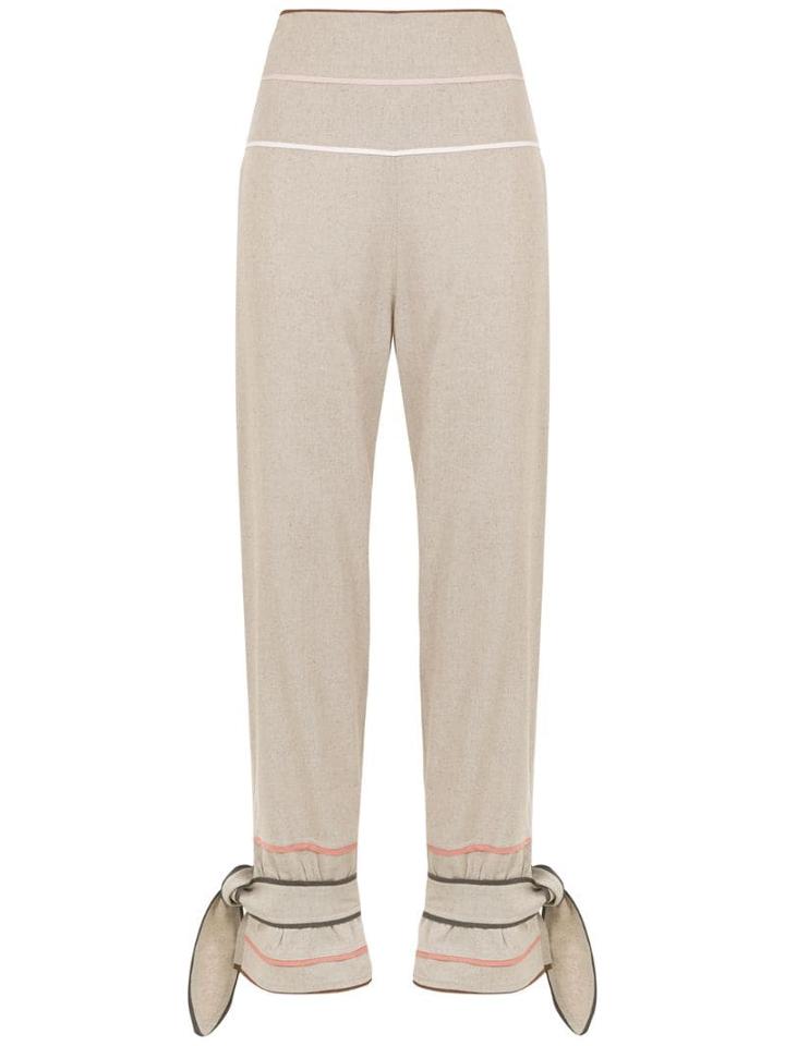 Framed Rainbow Trousers - Neutrals