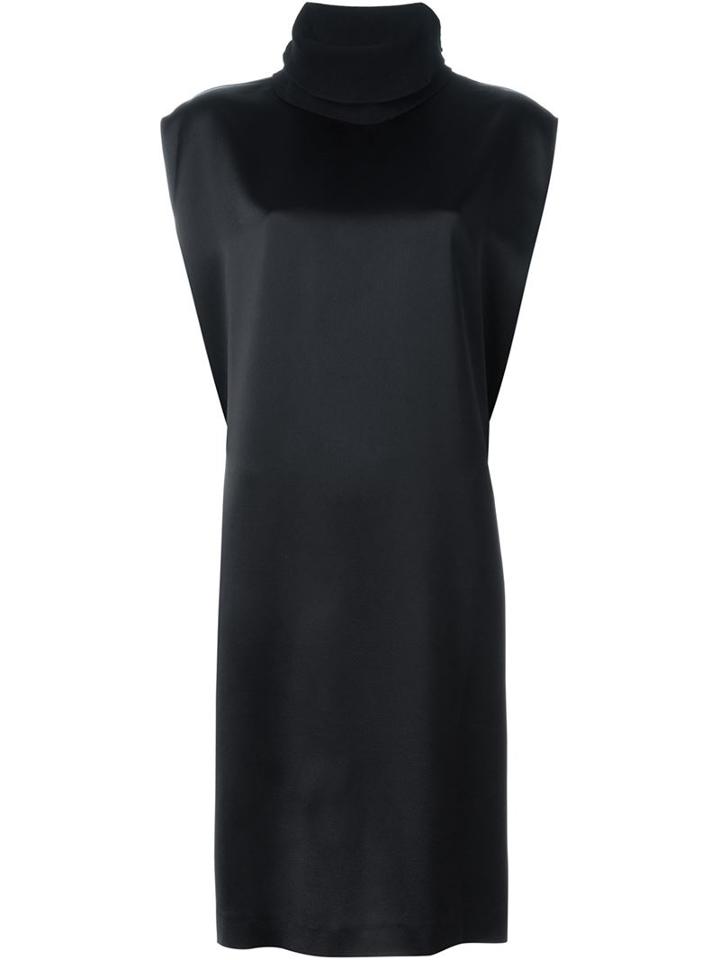 Marni Turtle Neck Dress, Women's, Size: 44, Black, Cotton/acetate/viscose