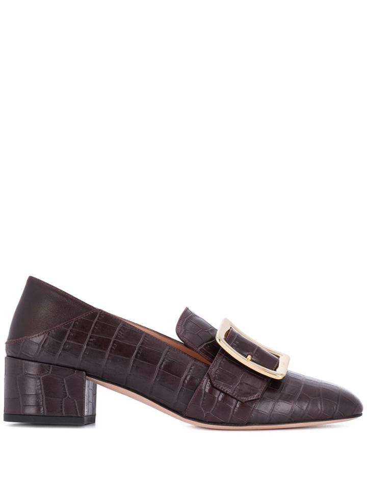 Bally Janelle Buckle Mules - 575 Prune