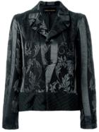 Comme Des Garçons Vintage Floral Jacquard Jacket - Black