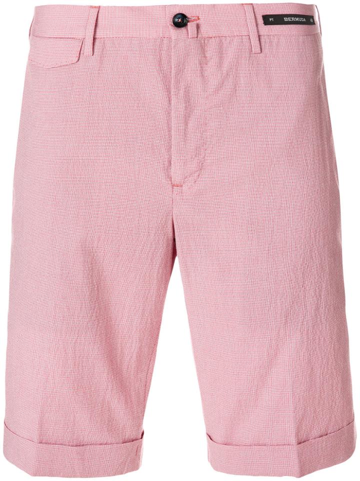 Pt01 Front Fastened Bermuda Shorts - Red