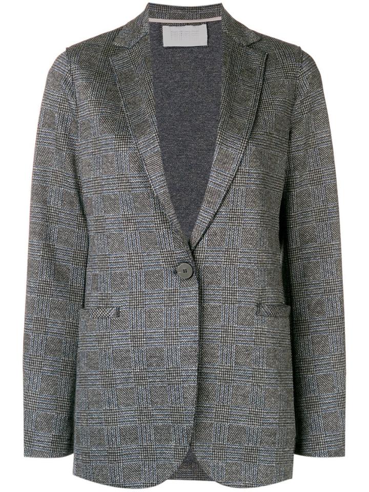 Harris Wharf London Checked Single-breasted Blazer - Blue