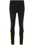Dkny Contrast Rear Panel Leggings - Black