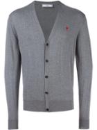 Ami Alexandre Mattiussi Ami De Coeur Cardigan, Men's, Size: Large, Grey, Merino