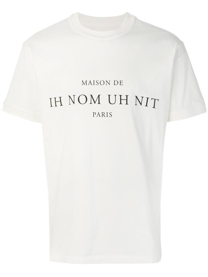 Ih Nom Uh Nit Short Sleeved Logo T-shirt - White