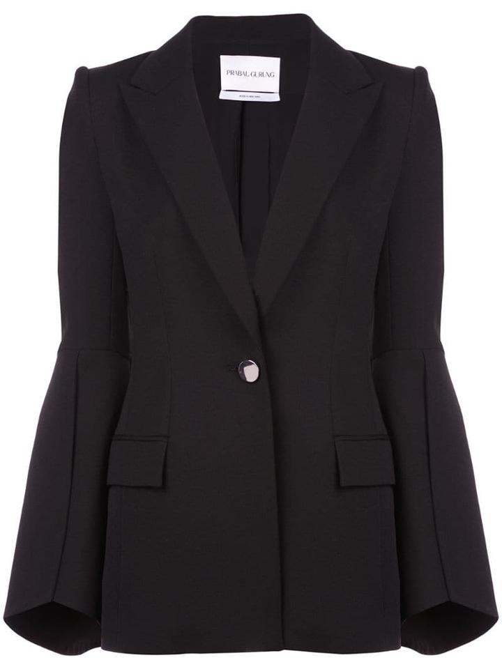 Prabal Gurung Bell-sleeve Fitted Blazer - Black