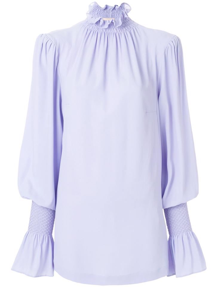 Erika Cavallini Ruffle Trim Blouse - Pink & Purple