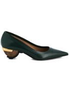 Marni Curved Heel Pointed Pumps